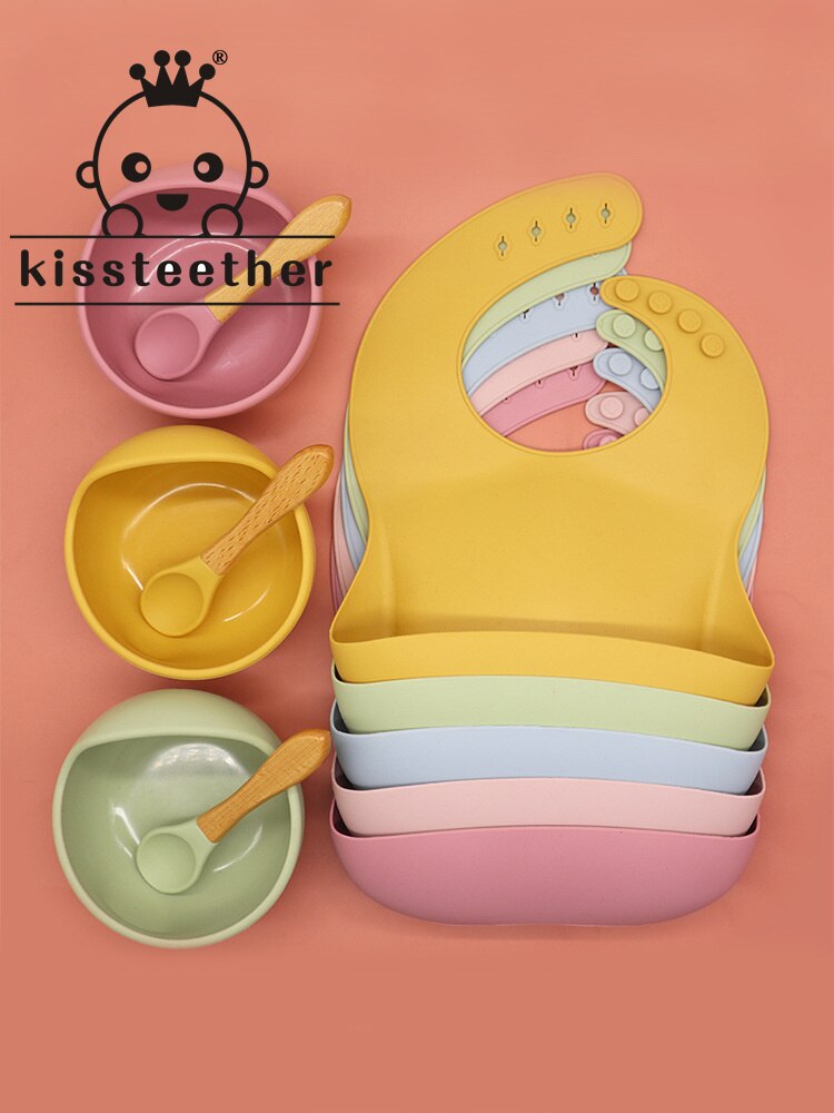 Kissteether Baby Bowl + Spoon + ũ  ı BPA ..